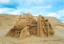Collezione di sculture di sabbia