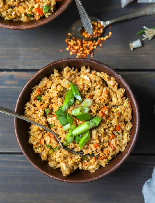 Gạo Trung Quốc với rau